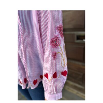 Boho Love Bluse – B1357 – White big flower