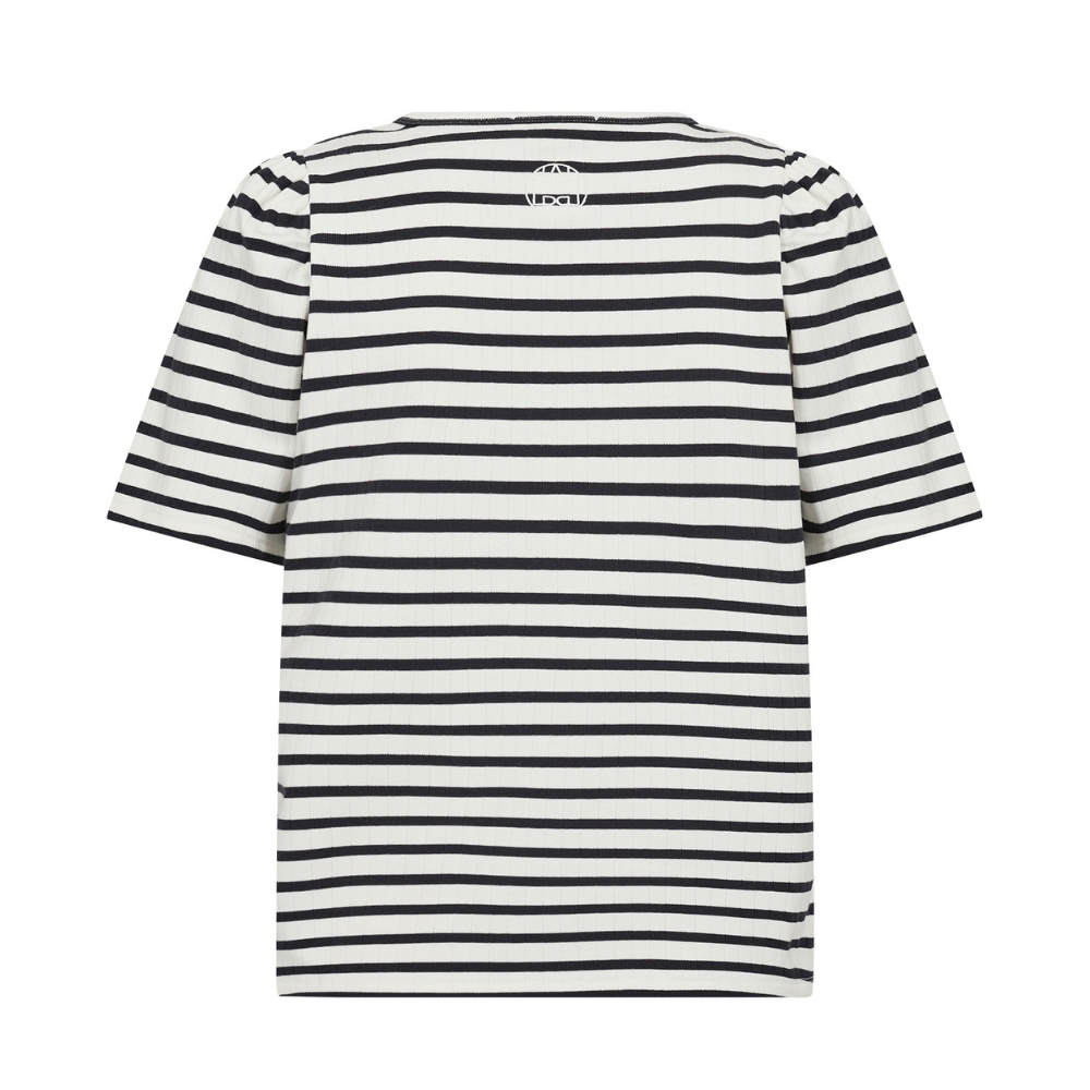 Leveté Room t-shirt - LR-Neddie 1 (Hvid/Navy) Levete Room t-shirt - LR-Neddie 1 – 201244 - 6995C Dark Navy Combi
