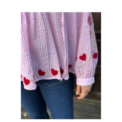 Boho Love Bluse – B1357 – White big flower
