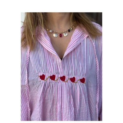 Boho Love Bluse – B1357 – White big flower