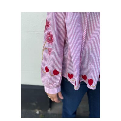 Boho Love Bluse – B1357 – White big flower