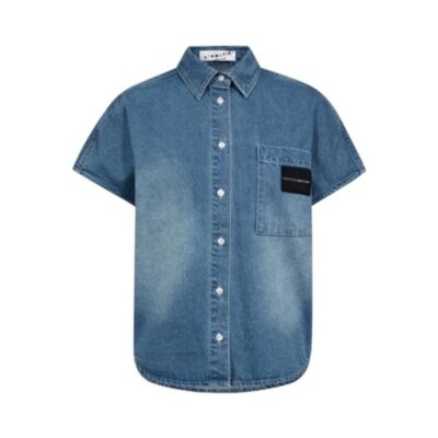 Haute L Amitie denim skjorte - Denim NS Logo Shirt – HL10593 – Used Denim
