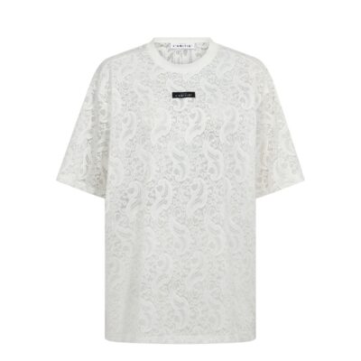Haute L Amitie blonde t-shirt - Summer Lace Loose Tee – HL10725 – White