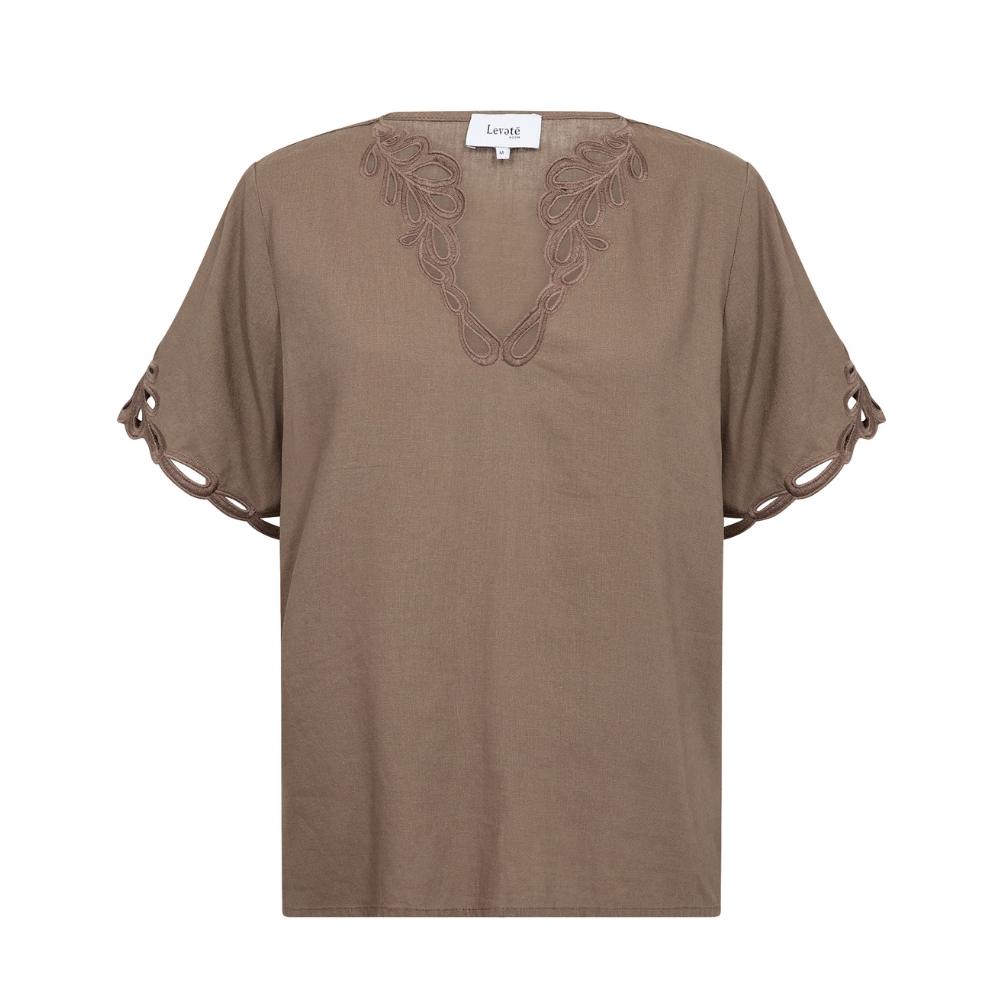 Leveté Room bluse - LR-Naja 61 (Brun) Levete Room bluse - LR-Naja 61 – 201123 – 8500 Fossil