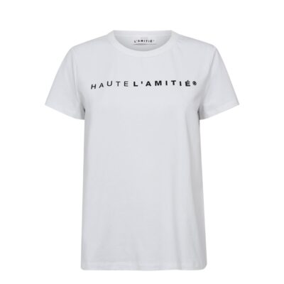 Haute L Amitie t-shirt - Rub Logo Tee - HL10096 - White 