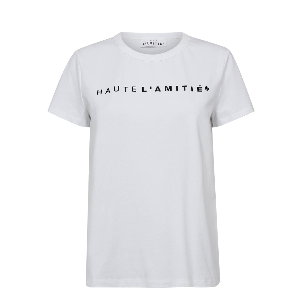 Hauté L' Amitié t-shirt - HL10096 (Hvid) Haute L Amitie t-shirt - Rub Logo Tee - HL10096 - White