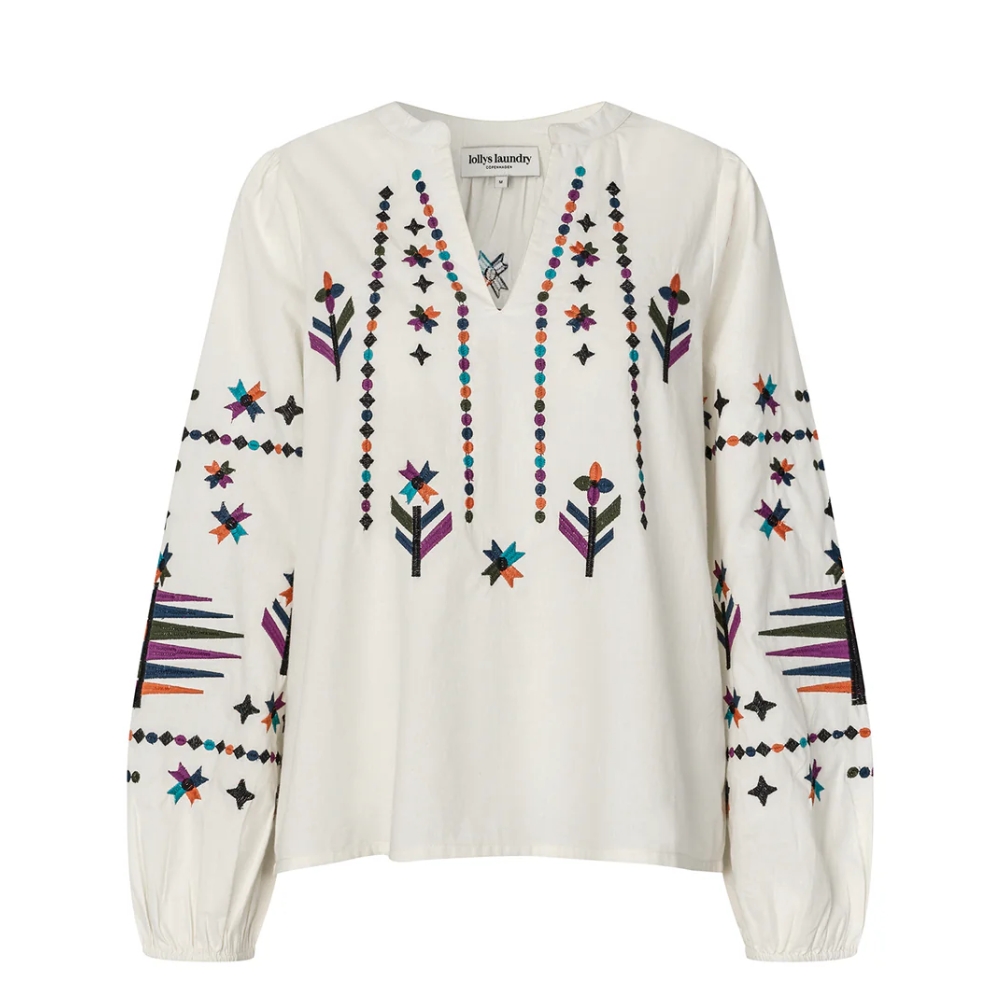 Lollys Laundry bluse - BonnieLL (Hvid) Lollys Laundry bluse - BonnieLL Bluse - 26290-1038 - White