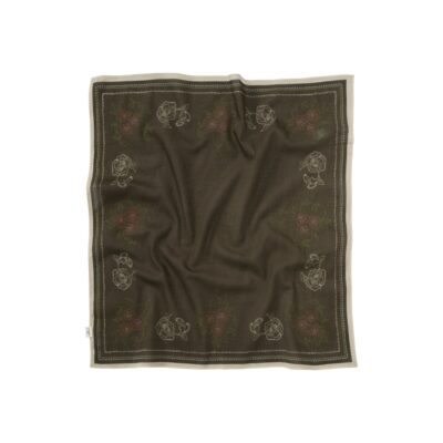 Beck Sondegaard tørklæde - Brodefloria Cotta Scarf – 2604300050 – 7050 Hot Fudge Brown