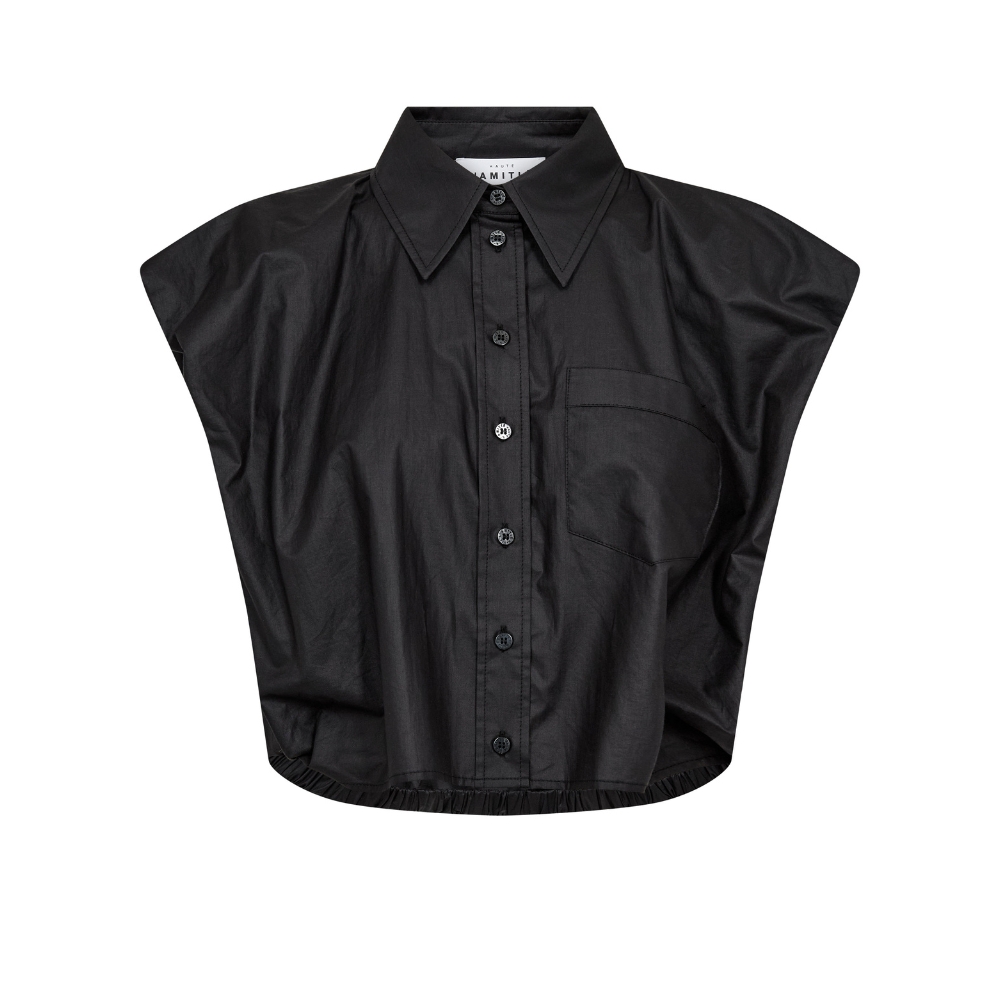 Hauté L’ Amitié skjorte – HL10668 (Sort) Haute L Amitie skjorte - Dinnie NS Coated Shirt – HL10668 – Black