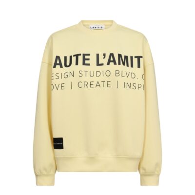 Haute L Amitie sweatshirt - Studio Logo Sweat – HL10446 – Pale Yellow