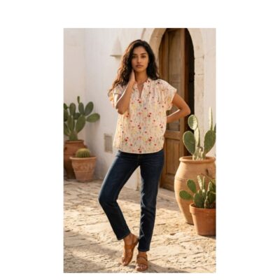 Lecoco blomstret bluse - Zoe - 35167 – 30 Multicol. 1