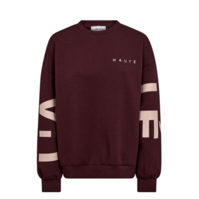 Haute L Amitie sweatshirt - Maxi Split Logo Sweat – HL10413 – Wine