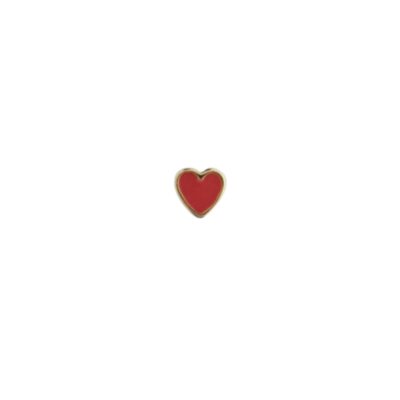 Stine A ørering - Petit Love Heart - Single - 1181-02 - Red Coral