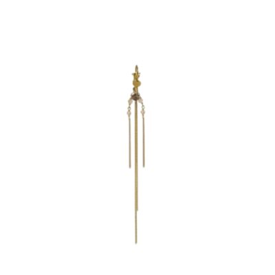Stine A ørering - Bounce Earring with Chains and Behind Ear Pendant – Single  – 1420-02-S