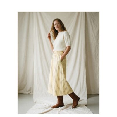 La Rouge nederdel -  Louise Skirt – LR1771 – Sand/Orange Stripe