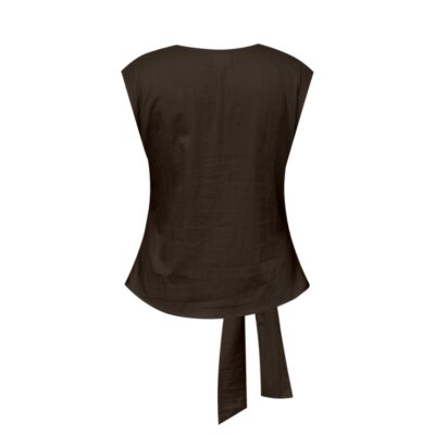 Gossia top - SagaraGO Blouse - G2806 - Coffee