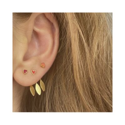 Stine A ørering - Petit Love Heart - Single  - 1181-02 - Coral 