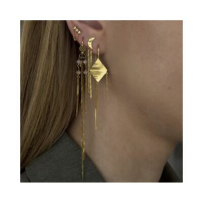 Stine A ørering - Windy Viola with Chains Earring – Single  – 1417-02-S