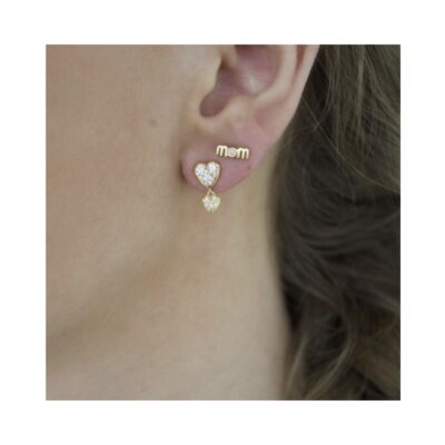 Stine A ørering - J'adore Two Petit Hearts Earring – Single  – 1424-02-S