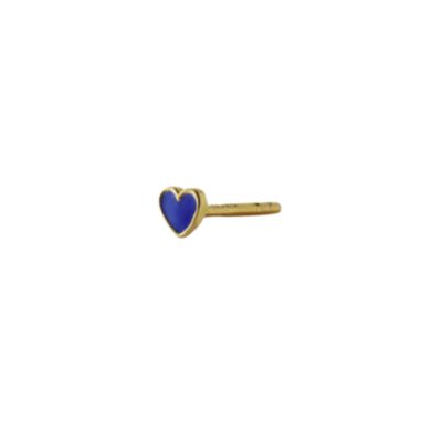 Stine A ørering - Petit love heart - Single 1181-02 - Cobalt Blue
