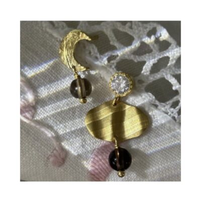 Stine A ørering - Petit Claire de Lune Earring Mocha – Single  – 1407-02-S