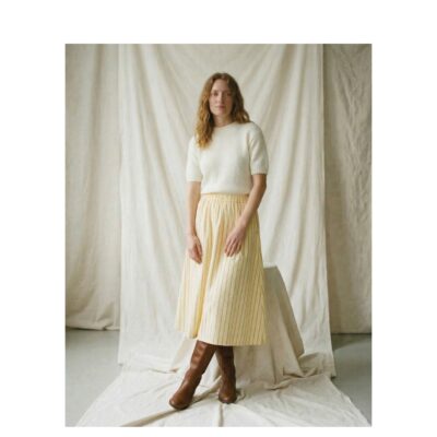 La Rouge nederdel -  Louise Skirt – LR1771 – Sand/Orange Stripe