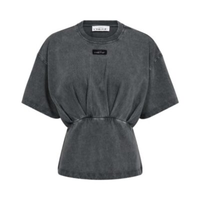 Haute L Amitie t-shirt - Romie Acid Pleat Tee – HL10693 – Black Acid Wash