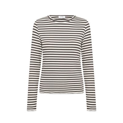 Leveté Room bluse – LR-Ika 11 (Sort/Hvid)