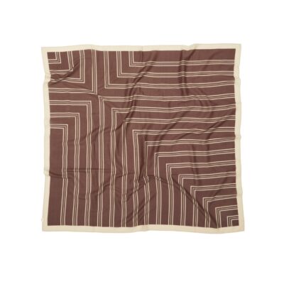 Beck Sondergaard tørklæde - Strie Sico Scarf – 2607300015 – Hot Fudge Brown