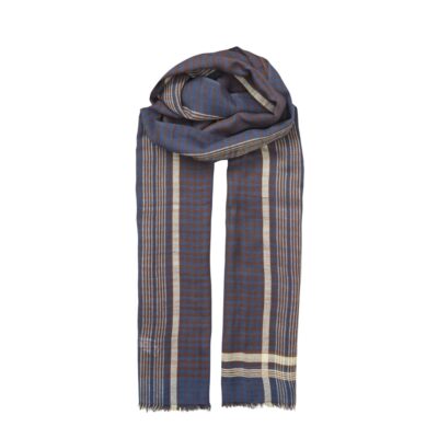 Beck Sondergaard tørklæde - Checkia Cowea Scarf – 2607300020 - Vintage Indigo Blue
