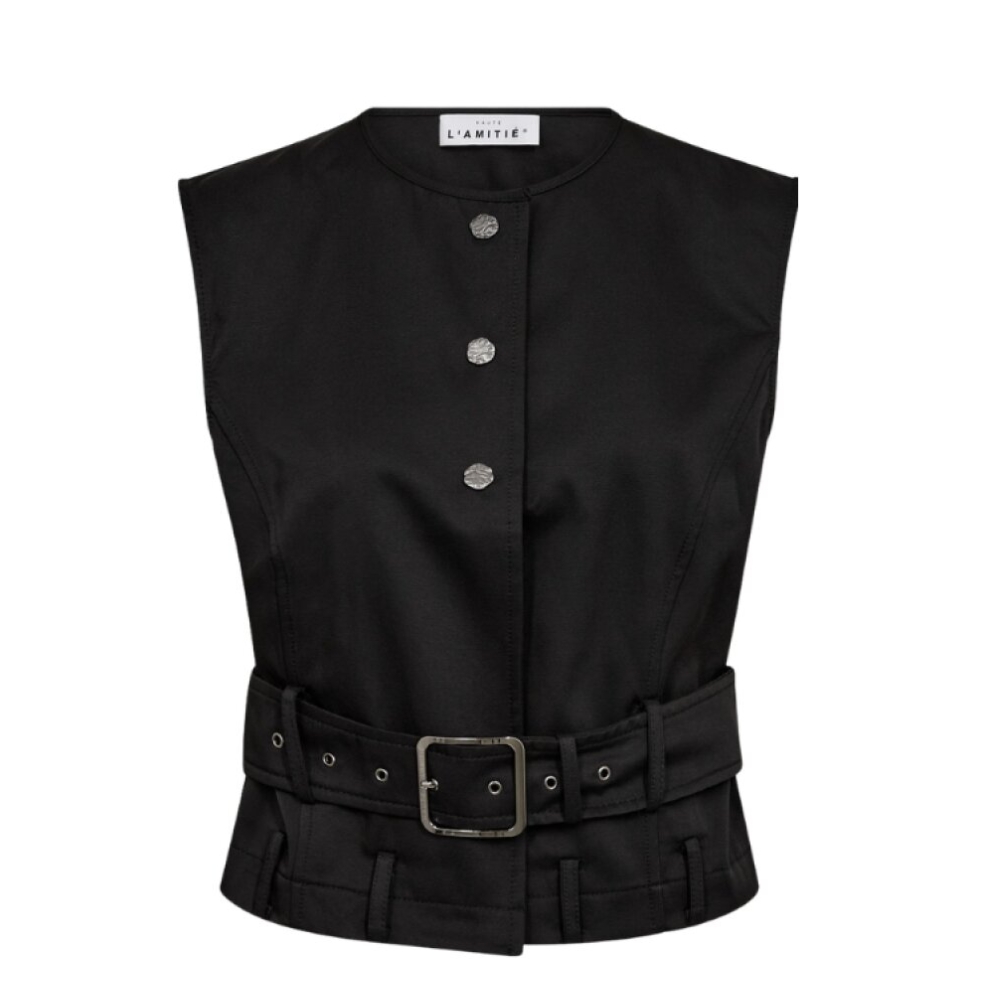 Hauté L' Amitié vest - HL10835 (Sort) Haute L Amitie vest - Rabi Belt Vest – HL10835 – Black
