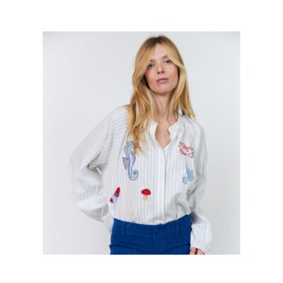 Lollys Laundry skjorte – HaileyLL (Hvid/Blå)