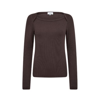 Leveté Room bluse – LR-Ika 34 (Mørkebrun)