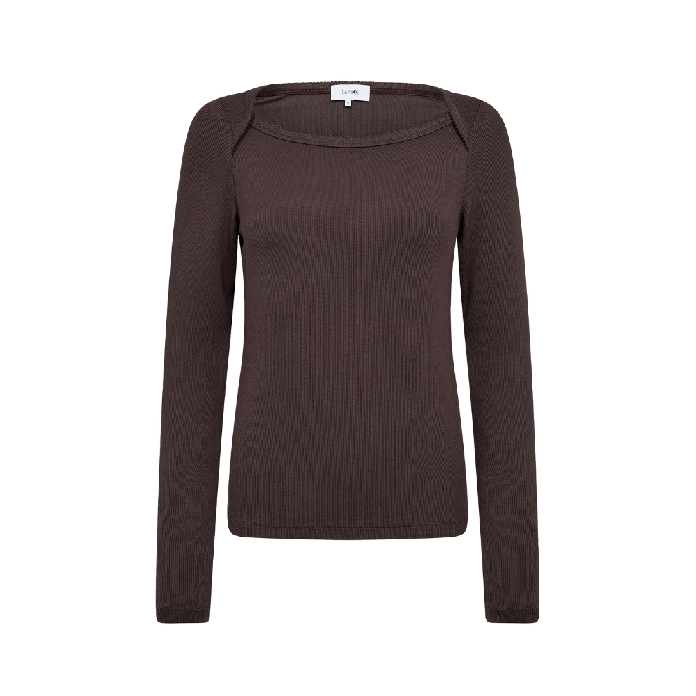 Leveté Room bluse – LR-Ika 34 (Mørkebrun) Leveté Room bluse – LR-Ika 34 (Mørkebrun)