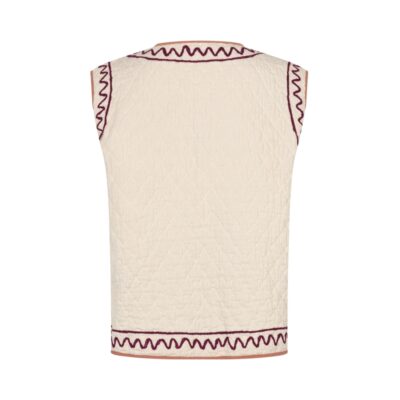 Lollys Laundry vest - HoneyLL Vest SL – 26438-1028 – Creme