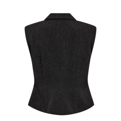 Gossia vest - LianaGO Waistcoat – G3086 – Black Melange