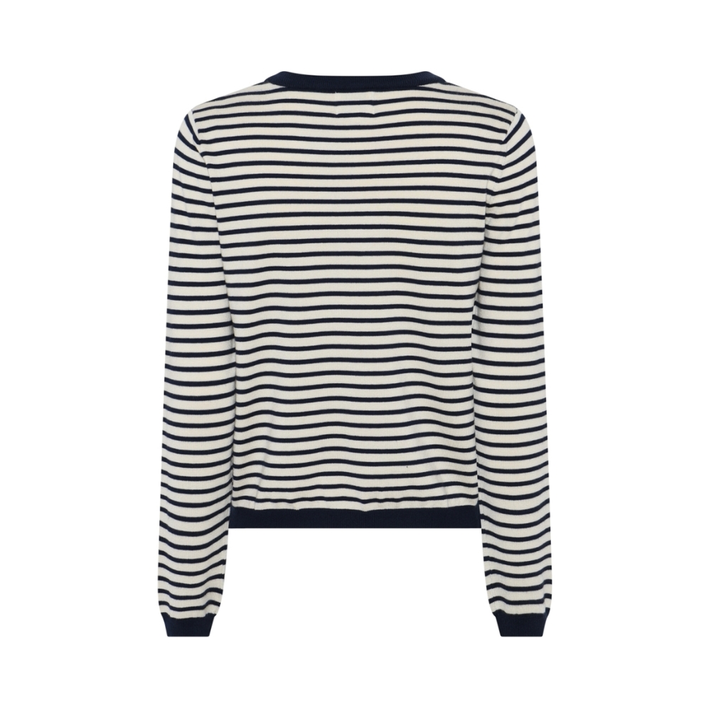 La Rouge strik - Sailor L/S (Råhvid/Navy) La Rouge stribet strik bluse - Sailor L/S Knit – LR1917 – Offwhite / Navy stripe