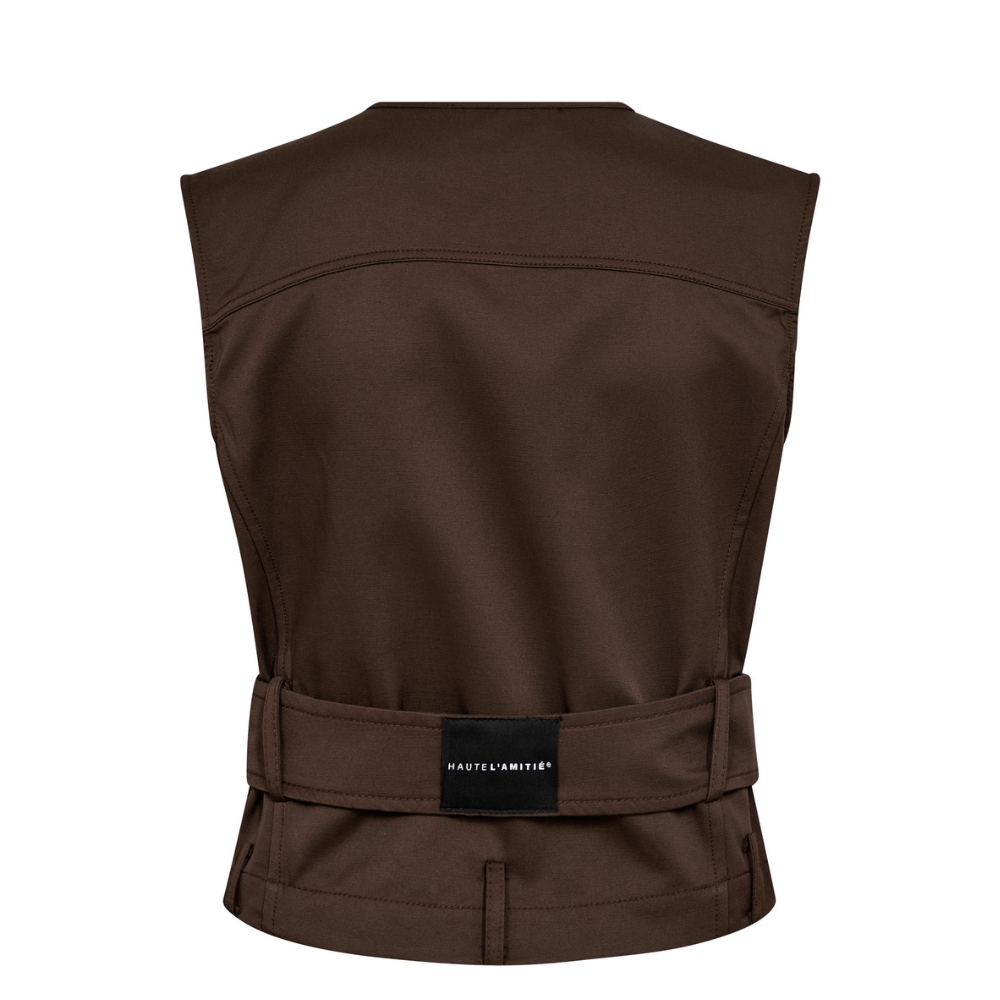 Hauté L' Amitié vest - HL10835 (Brun) Haute L Amitie vest - Rabi Belt Vest – HL10835 – Mocca