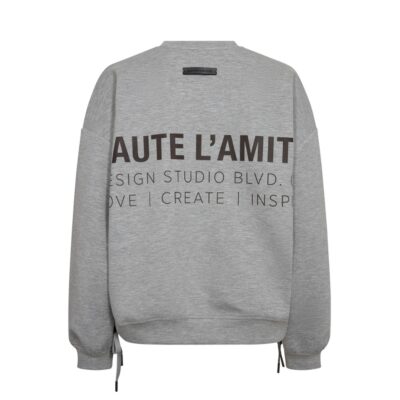 Haute L Amitie sweatshirt - New studio Tie sweat – HL10714 – Grey Melange