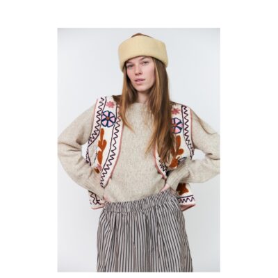 Lollys Laundry vest - HoneyLL Vest SL – 26438-1028 – Creme