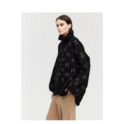 Hest strik sweater - FAM Sweater Short - 1010120101 - Black