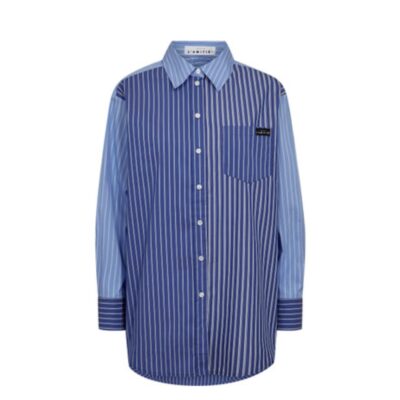 Haute L Amitie skjorte - Blue Mix Stripe Shirt – HL10872 – Blue Stripe