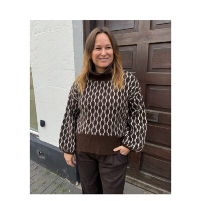 Hest strik sweater - FAM New Pattern - 263010854  - Dark Earth