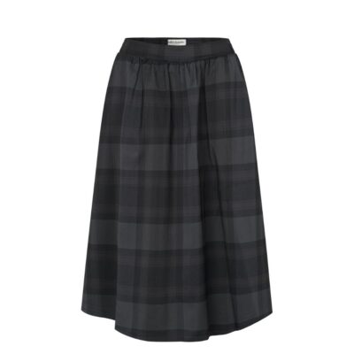 Please Stay - tøj til kvinder - modetøj Lollys Laundry nederdel - EllaLL Midi Skirt - 26414-2007 - 14 Dark Grey