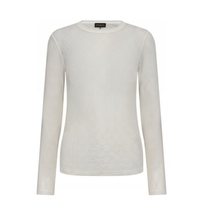 Hype the Detail bluse - Mesh blouse - 3-300-1400-1 - White