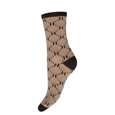 Hype the Detail strømper - Logo rib sock - 3-21470-7500 - 2 Sand