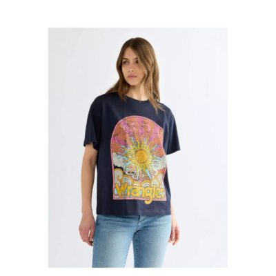 Wrangler t-shirt - Relaxed Girlfriend Tee – 112386827 – Dark Sapphire 