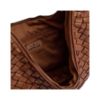 Skuldertaske i skind – 16942 (Cognac)