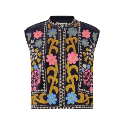 Please Stay - tøj til kvinder - modetøj Lollys Laundry vest – BinLL (Blå)
