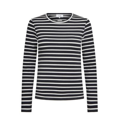 Levete Room stribet bluse - LR-Neddie 2 – 301685 – 6995C Dark Navy Combi